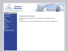 Tablet Screenshot of frauenwohnen-eg.de